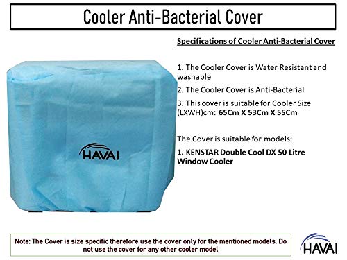 HAVAI Anti Bacterial Cover for Kenstar Double Cool DX 50 Litre Window Cooler Water Resistant.Cover Size(LXBXH) cm:65 X 53 X 55