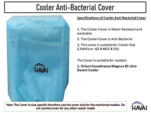 HAVAI Anti Bacterial Cover for Orient Snowbreeze Magnus 85 Litre Desert Cooler Water Resistant.Cover Size(LXBXH) cm: 62.5 X 49.5 X 111