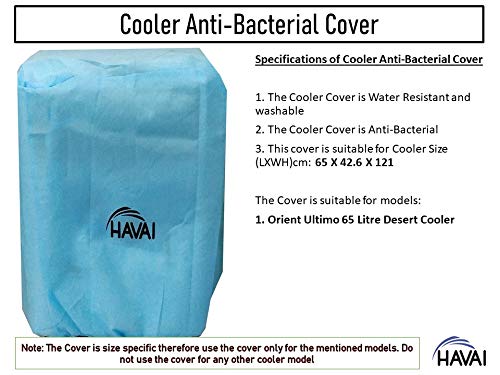 HAVAI Anti Bacterial Cover for Orient Ultimo 65 Litre Desert Cooler Water Resistant.Cover Size(LXBXH) cm: 65 X 42.6 X 121
