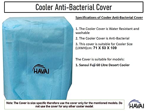 HAVAI Anti Bacterial Cover for Sansui Fuji 60 Litre Desert Cooler Water Resistant.Cover Size(LXBXH) cm: 71 X 53 X 109