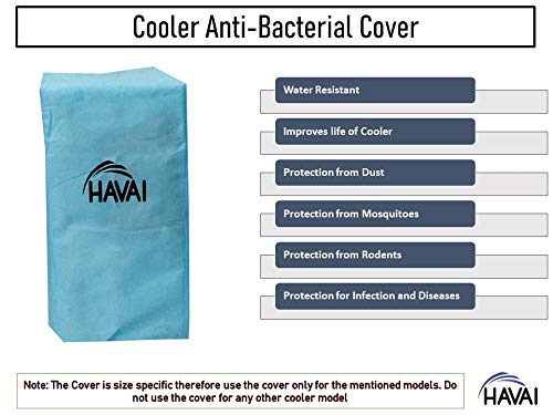 HAVAI Anti Bacterial Cover for Symphony Diet 12T Tower Cooler Water Resistant.Cover Size(LXBXH) cm:30 X 33 X 84.5