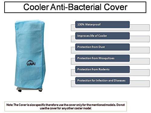 HAVAI Anti Bacterial Cover for Crompton Mystique 20 Litre Tower Cooler Water Resistant.Cover Size(LXBXH) cm: 38 X 37 X 95.5