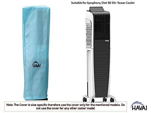HAVAI Anti Bacterial Cover for Symphony Diet 3D 55+ Black Tower Cooler Water Resistant.Cover Size(LXBXH) cm: 45 X 39 X 134