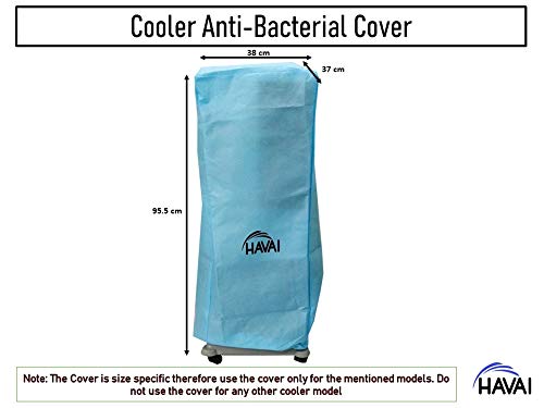 HAVAI Anti Bacterial Cover for Usha Tornado 20 Litre Tower Cooler Water Resistant.Cover Size(LXBXH) cm: 38 X 37 X 95.5