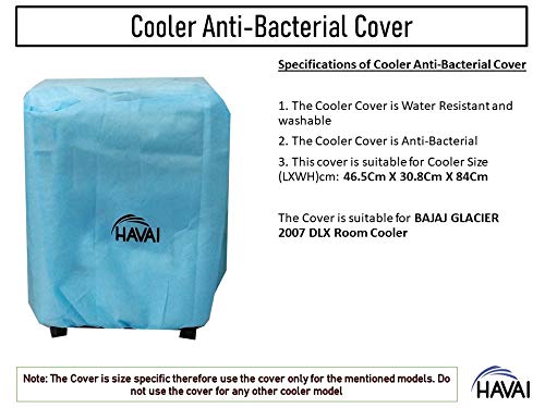 HAVAI Anti Bacterial Cover for Bajaj TC 2007 37 Litre Tower Cooler Water Resistant.Cover Size(LXBXH) cm:46.5 X 30.8 X 84