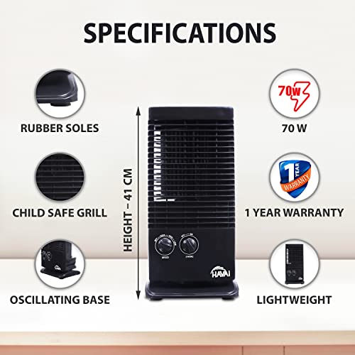 HAVAI Small Tower Fan - Black