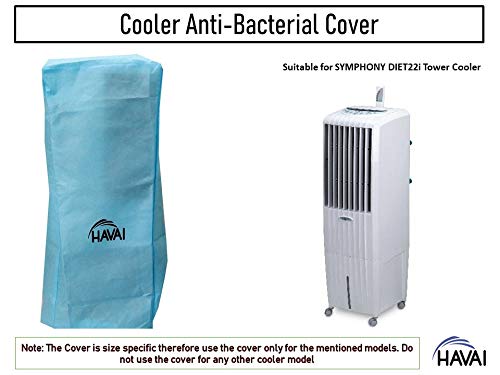 HAVAI Anti Bacterial Cover for Symphony Diet 22i Tower Cooler Water Resistant.Cover Size(LXBXH) cm:30 X 33 X 94.3