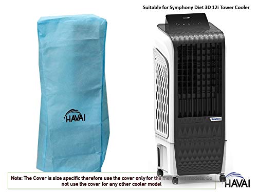 HAVAI Anti Bacterial Cover for Symphony Diet 3D 12i Black Tower Cooler Water Resistant.Cover Size(LXBXH) cm:32 X 30 X 77