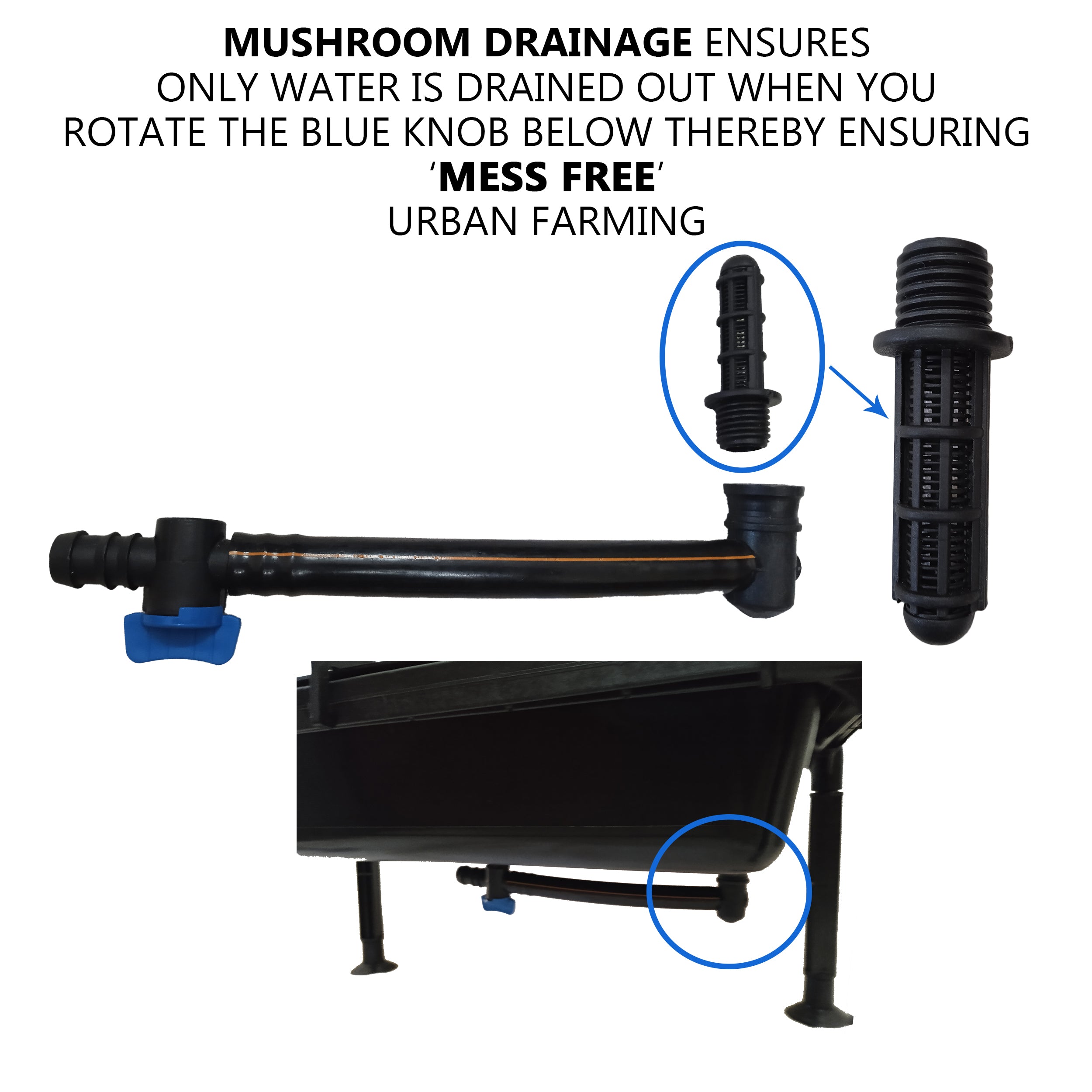 HAVAI Urban Farming Kit with Mushroom Filter for Drainage – can be Used in Balconies, Indoor Spaces / Soil, Seeds and cocopeat Included