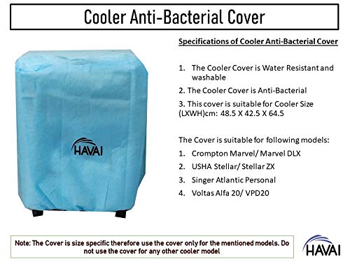 HAVAI Anti Bacterial Cover for Usha Stellar/Stellar ZX 20 Litre Personal Cooler Water Resistant Cover Size(LXBXH) cm: 48.5 X 42.5 X 64.5