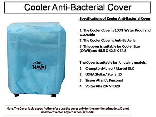 HAVAI Anti Bacterial Cover for Usha Stellar ZX 20 Litre Personal Cooler Water Resistant Cover Size(LXBXH) cm: 48.5 X 42.5 X 64.5