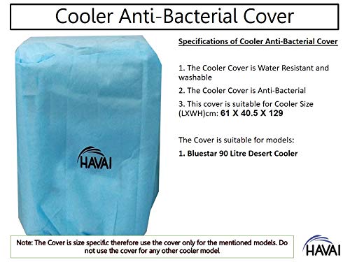 HAVAI Anti Bacterial Cover for Bluestar Windus 90 Litre Desert Cooler Water Resistant.Cover Size(LXBXH) cm: 61 X 41 X 129