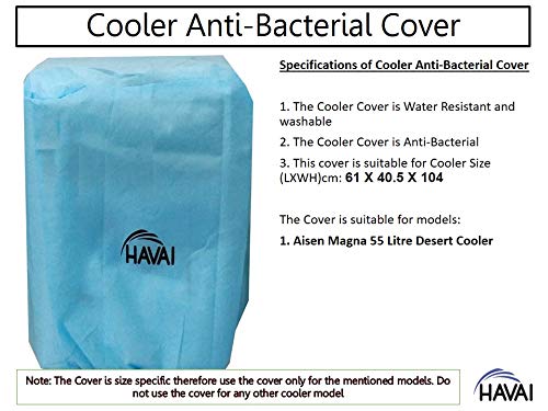 HAVAI Anti Bacterial Cover for Aisen Magna 55 Litre Desert Cooler Water Resistant.Cover Size(LXBXH) cm: 61 X 41 X 104