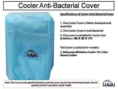 HAVAI Anti Bacterial Cover for Maharaja Whiteline Coolz+ 55 Litre Desert Cooler Water Resistant.Cover Size(LXBXH) cm: 66 X 50 X 111