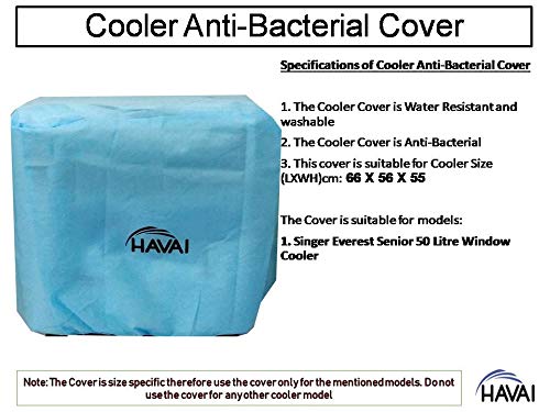 HAVAI Anti Bacterial Cover for Singer Everest Senior 50 Litre Window Cooler Water Resistant.Cover Size(LXBXH) cm: 66 X 56 X 55