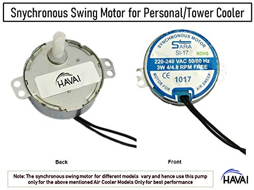 HAVAI Synchronous Swing Motor for Evaporative Air Coolers Personal and Tower