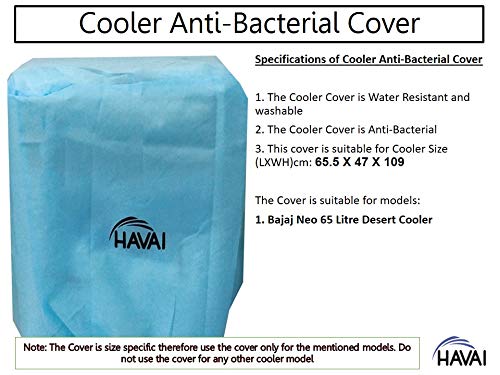 HAVAI Anti Bacterial Cover for Bajaj Neo 65 Litre Desert Cooler Water Resistant.Cover Size(LXBXH) cm: 65.5 X 47 X 109