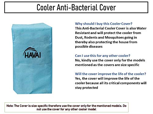HAVAI Anti Bacterial Cover for Symphony Diet 12T Tower Cooler Water Resistant.Cover Size(LXBXH) cm:30 X 33 X 84.5
