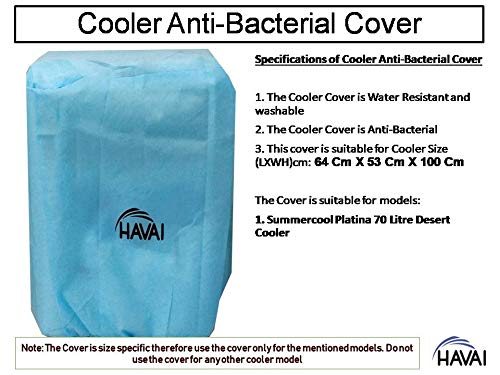 HAVAI Anti Bacterial Cover for Summercool Platina 70 Litre Desert Cooler Water Resistant.Cover Size(LXBXH) cm: 64 X 53 X 100