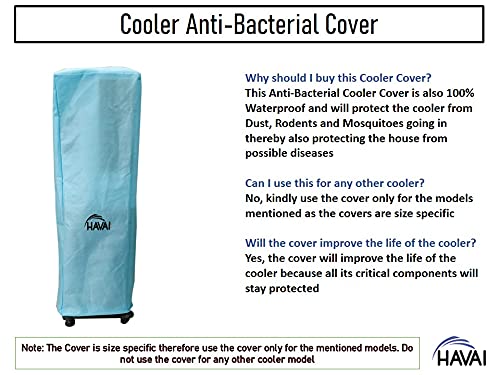 HAVAI Anti Bacterial Cover for Usha Aerostyle 35 Tower Cooler Water Resistant.Cover Size(LXBXH) cm:34.5 X 36 X 108.5