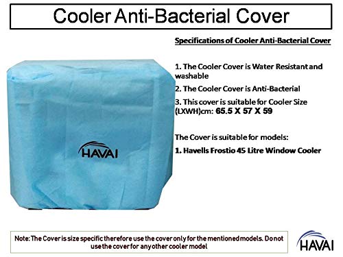 HAVAI Anti Bacterial Cover for Havells Frostio 45 Litre Window Cooler Water Resistant.Cover Size(LXBXH) cm: 65.5 X 57 X 59