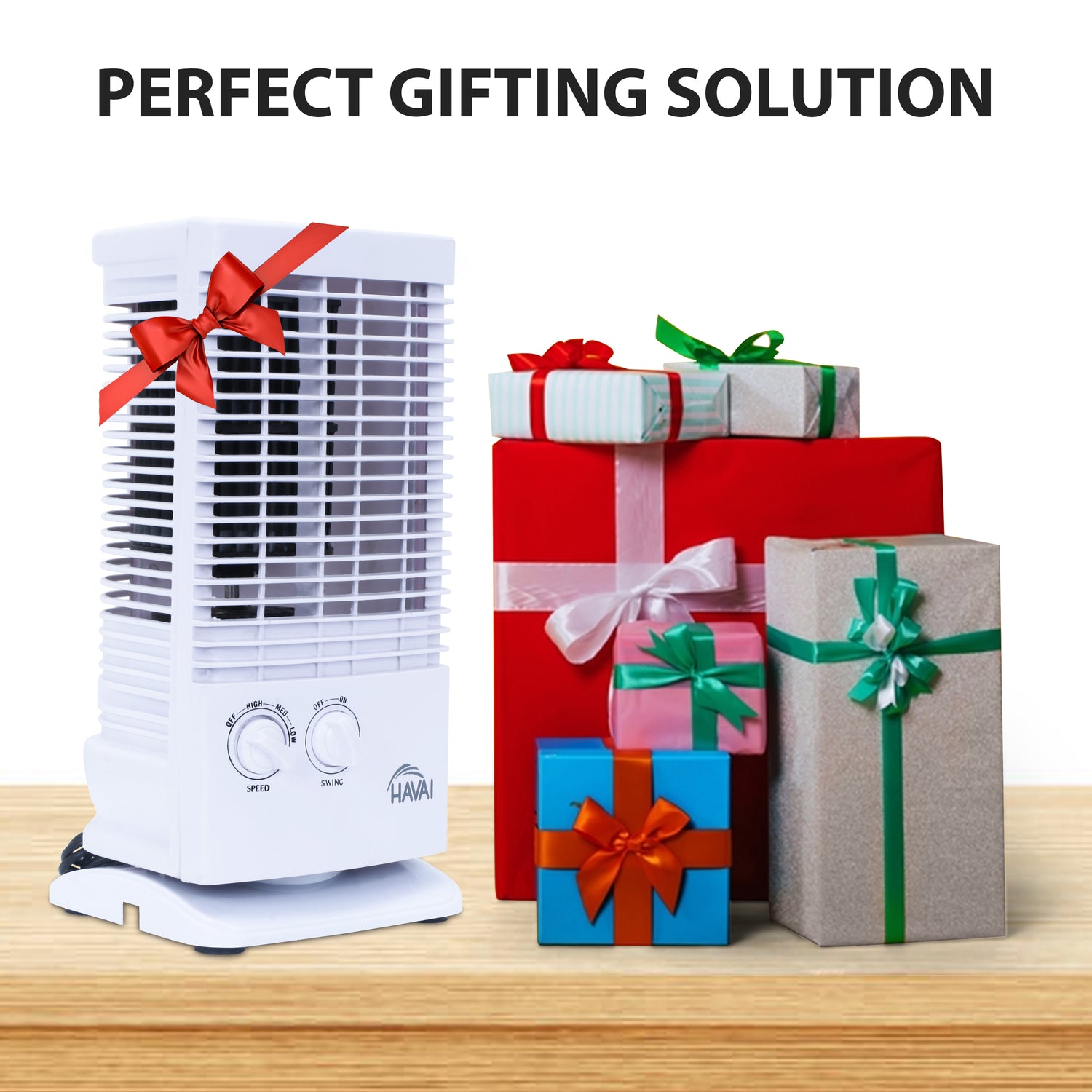 HAVAI Small Tower Fan - White