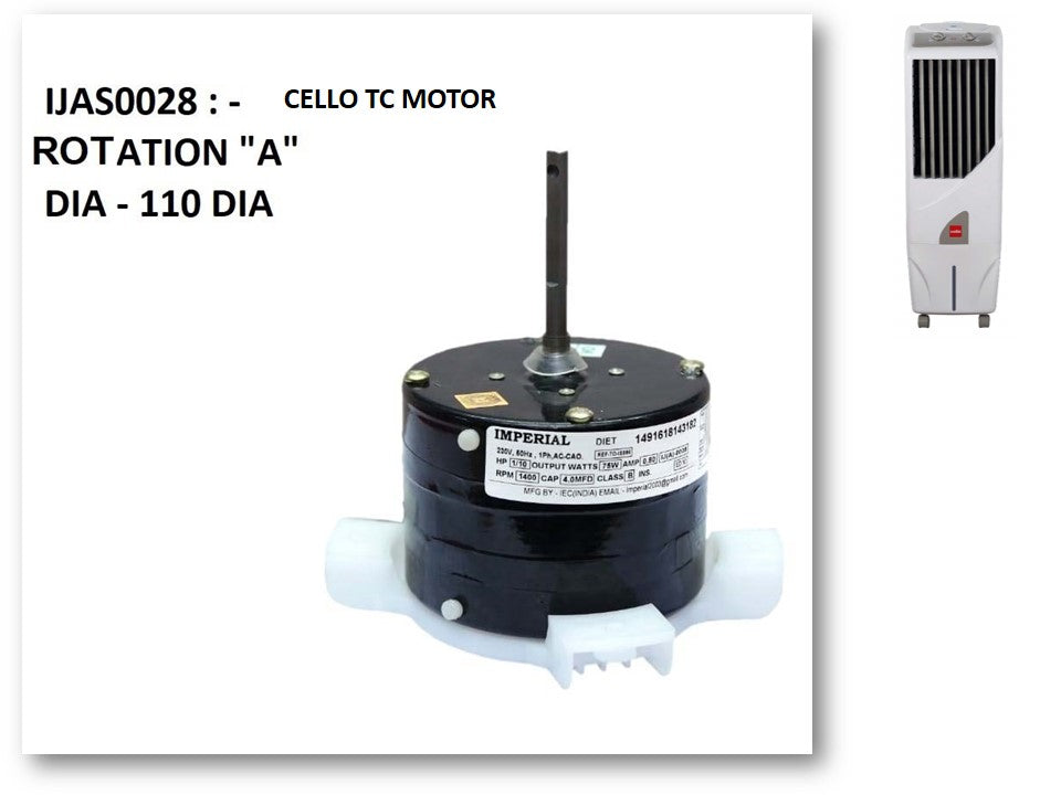 Main/Electric Motor - For Cello 15 Litre Tower Cooler