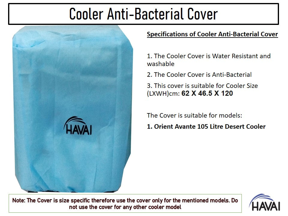 HAVAI Anti Bacterial Cover for Orient Avante 105 Litre Desert Cooler Water Resistant.Cover Size(LXBXH) cm: 62 X 46.5 X 120