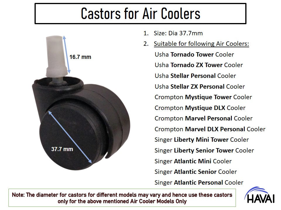 HAVAI Castors – Small Black