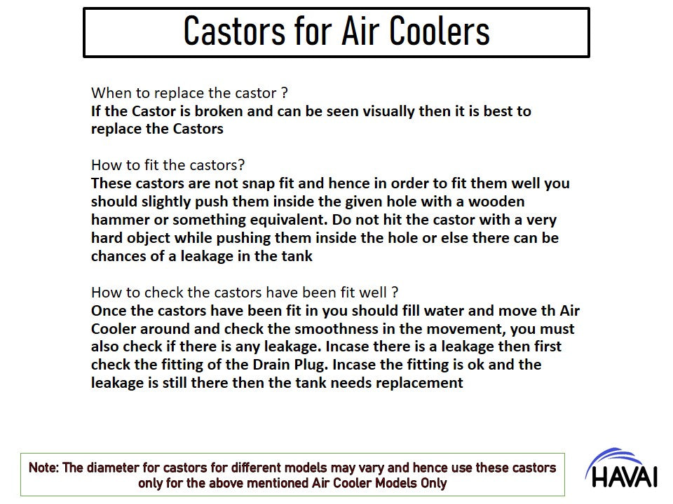 HAVAI Castors – Small Black