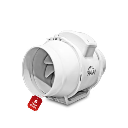 Havai BLDC Inline Duct Fan 6 Inch | 540 CMH Airflow | Low Noise Exhaust Fan for Ventilation &amp; Cooling