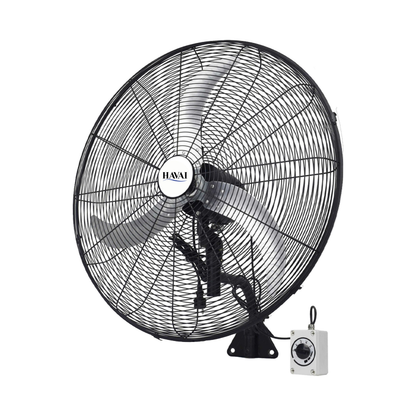 Havai 26" BLDC High-Speed Wall-Mount Fan – 3-Blade Design, Energy Efficient (20W-135W), 700-1400 RPM, 13,500 M³/Hr Airflow, 60-Foot Air Throw, 4-Speed Control, 2-Year Warranty