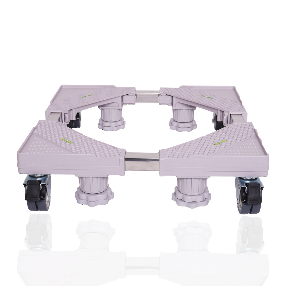 HAVAI Premium Trolley Stand with 4 Grip and 4 Wheels – For Heavy Duty Adjustable Top Load Washing Machine / Refrigerator / Fridge / Dishwasher / Air Cooler: Colour - Bluish Grey