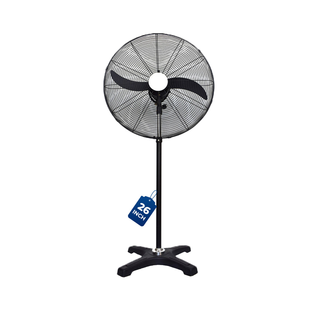 BLDC Pedestal Fan 26 inch, 50% Savings on Electricity, High Velocity, Heavy Duty Metal for Industrial, Commercial and Residential Use, Assembly Included