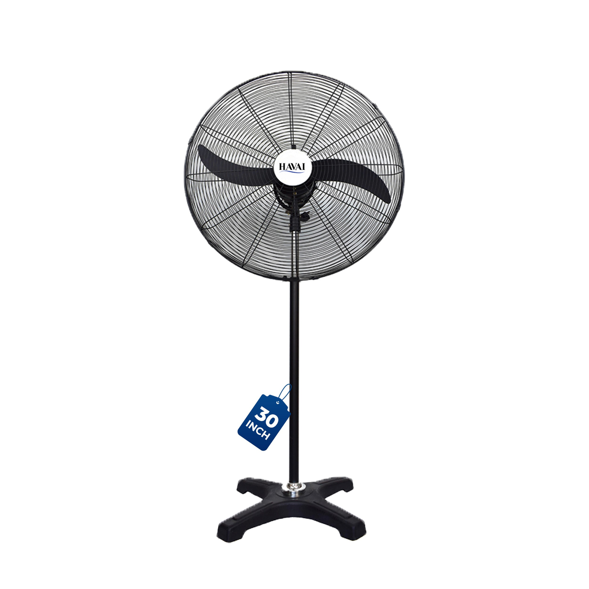 HAVAI BLDC Pedestal Fan 30 Inch, 50% Savings On Electricity, High Velocity, Heavy Duty Metal For Industrial, Commercial And Residential Use, Assembly Included , Black