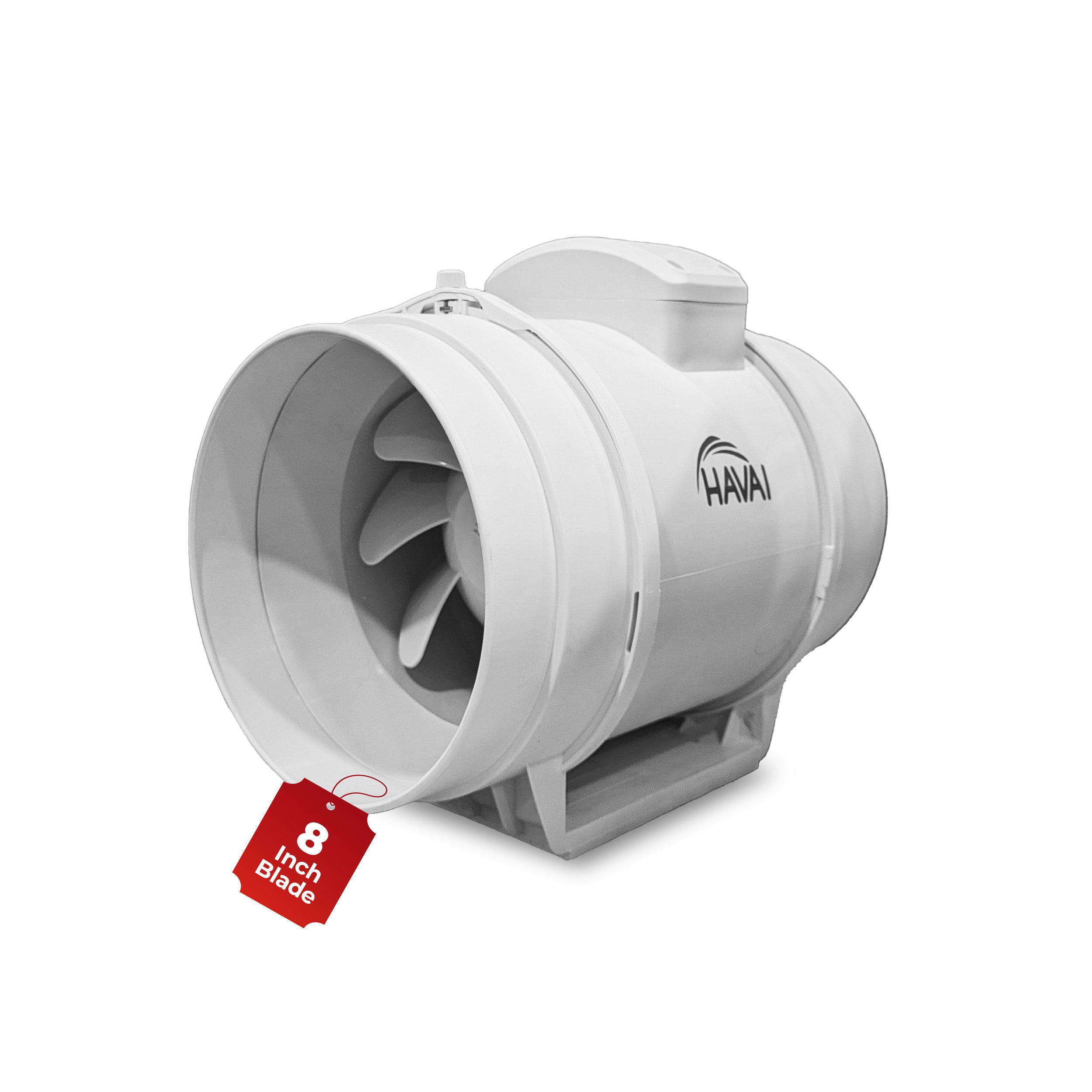 Havai BLDC Inline Duct Fan 8 Inch | 900 CMH Airflow | Energy-Saving 40W Exhaust Fan for Ventilation