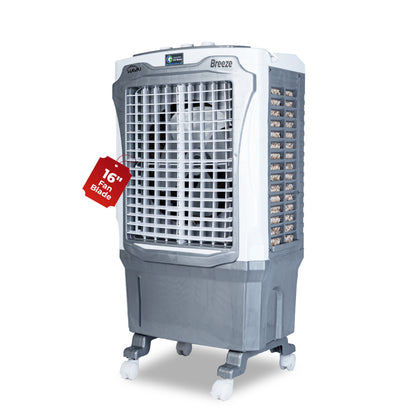 HAVAI Breeze 60L Desert Air Cooler | 16&quot; Fan Blade | 60L Tank Capacity | 500 Sq. Ft. Coverage | Auto Swing | Back Honeycomb Pads | White &amp; Grey