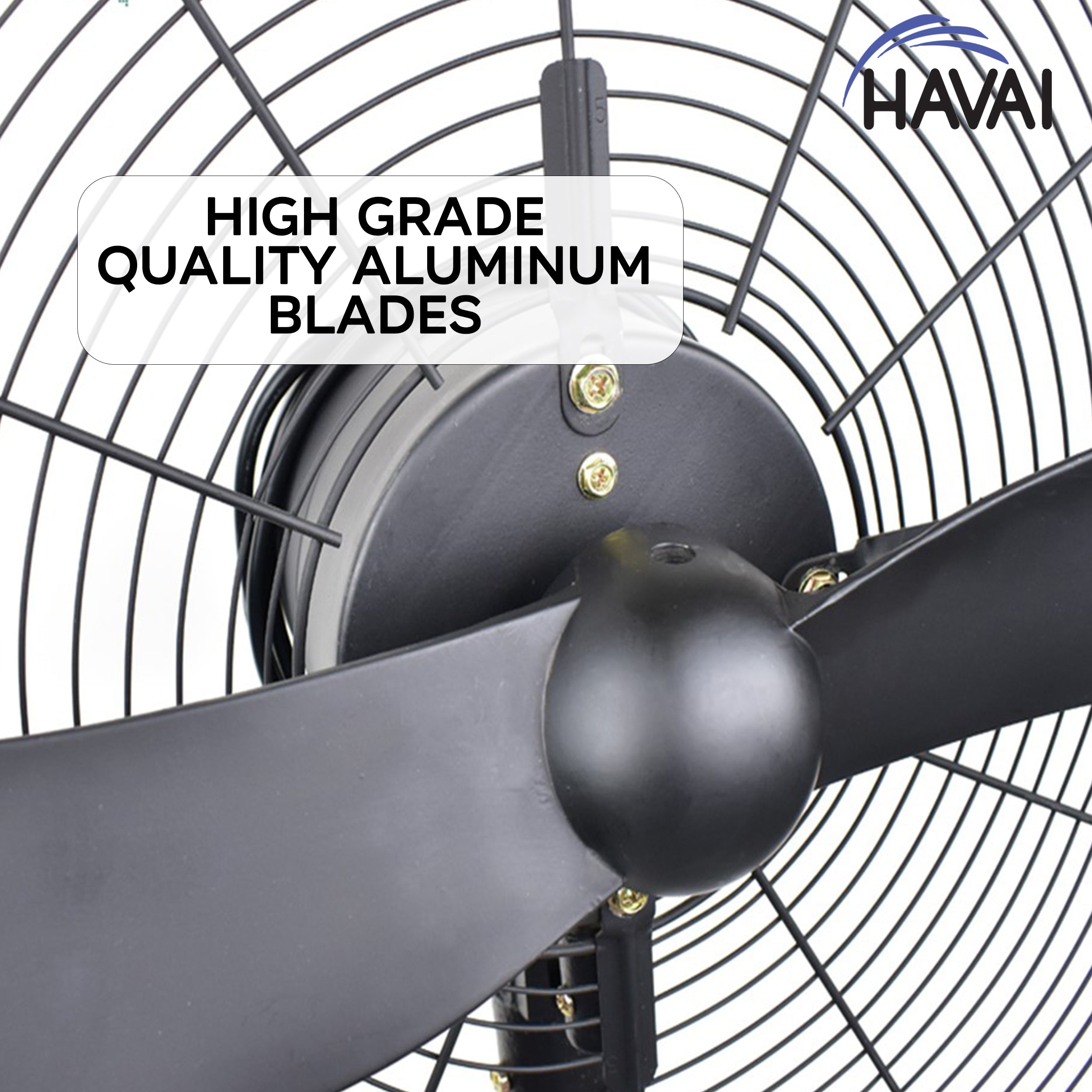 HAVAI BLDC Wall Mount Fan 26 inch, 50% Savings on Electricity, High Velocity, Heavy Duty Metal for Industrial, Commercial and Residential Use, Assembly Included
