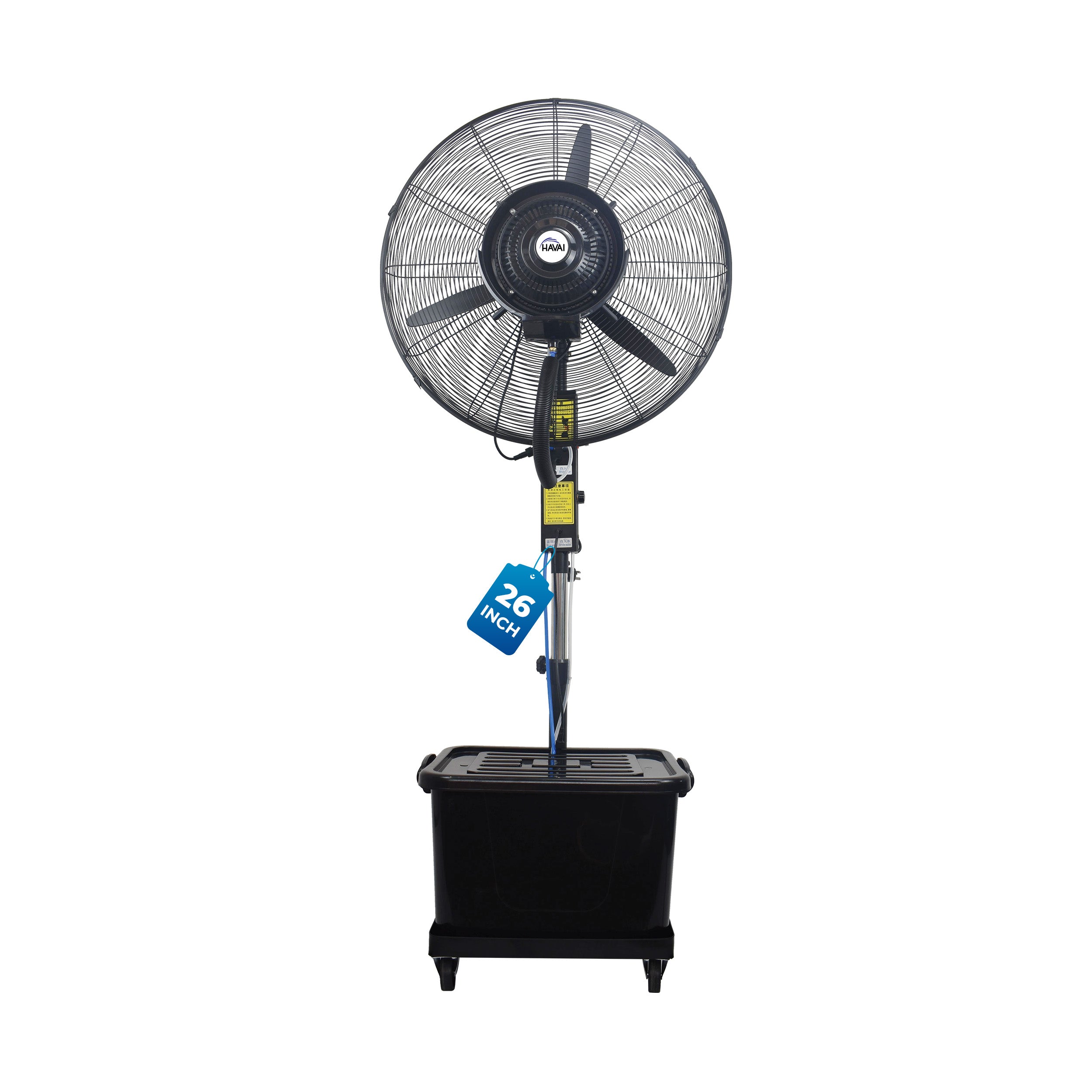 HAVAI Mist Fan 26 inch with Adjustable Rod, 41 Litre Tank, Assembly Included