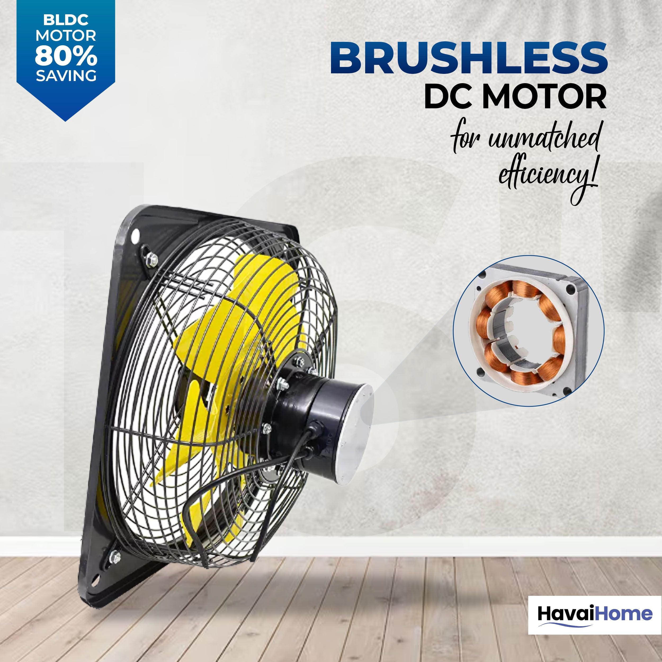 BLDC Exhaust Fan | Power : 10W - 220W | Speed: 450-2800 RPM | Air Volume: 200-6000 m³/h | 1-Year Warranty | Stepless Speed Control | Metal Frame Included | Soundless (16-Inch Blade)