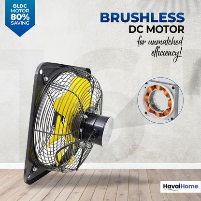 BLDC Exhaust Fan | Power : 10W - 220W | Speed: 450-2800 RPM | Air Volume: 200-6000 m³/h | 1-Year Warranty | Stepless Speed Control | Metal Frame Included | Soundless (16-Inch Blade)