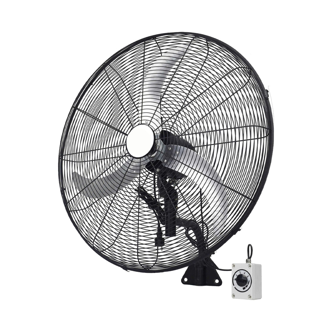 26" BLDC High-Speed Wall-Mount Fan – 3-Blade Design, Energy Efficient (20W-135W), 700-1400 RPM, 13,500 M³/Hr Airflow, 60-Foot Air Throw, 4-Speed Control, 2-Year Warranty