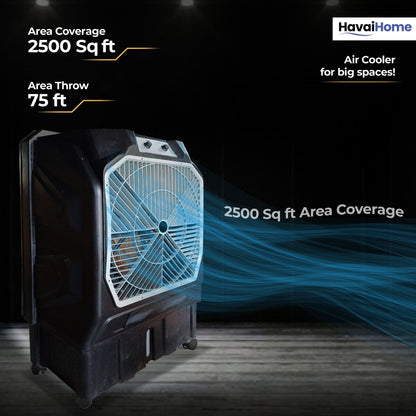 Thunder 200 Tent Cooler | 30-Inch Heavy-Duty 3-Leaf Blade | 10,000 m³/hr Air Delivery | 175 Litre Water Tank | 550W Powerful Motor | Single-Phase Aluminium Winding Motor|1-Year Warranty)