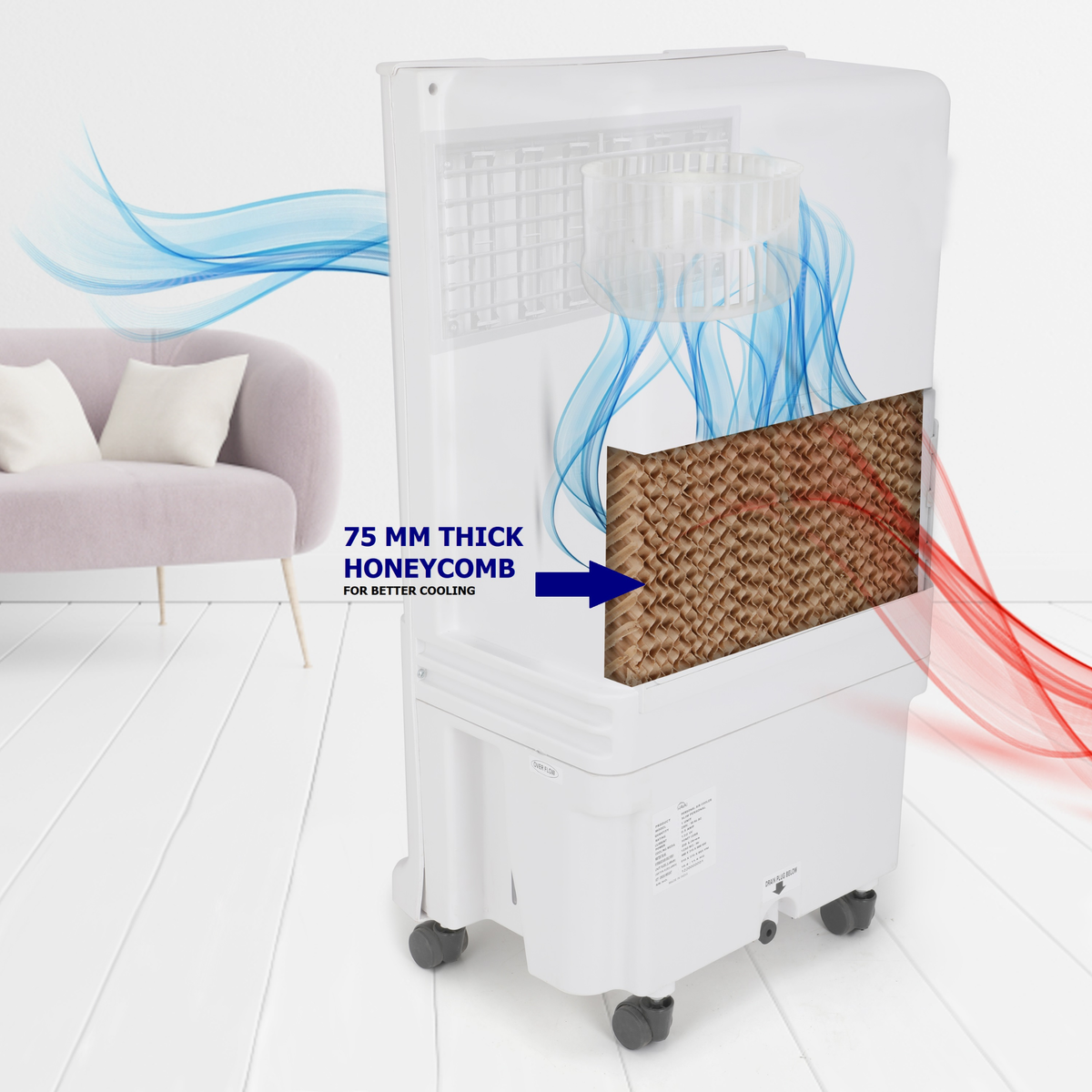 HAVAI Slim Personal Cooler with Blower - 20L, White