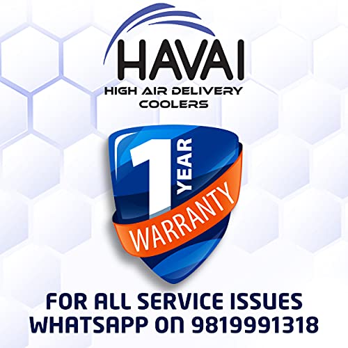 HAVAI Venus Desert Cooler with Three Side Dense Honeycomb - 100 L, 16 Inch Blade, Black