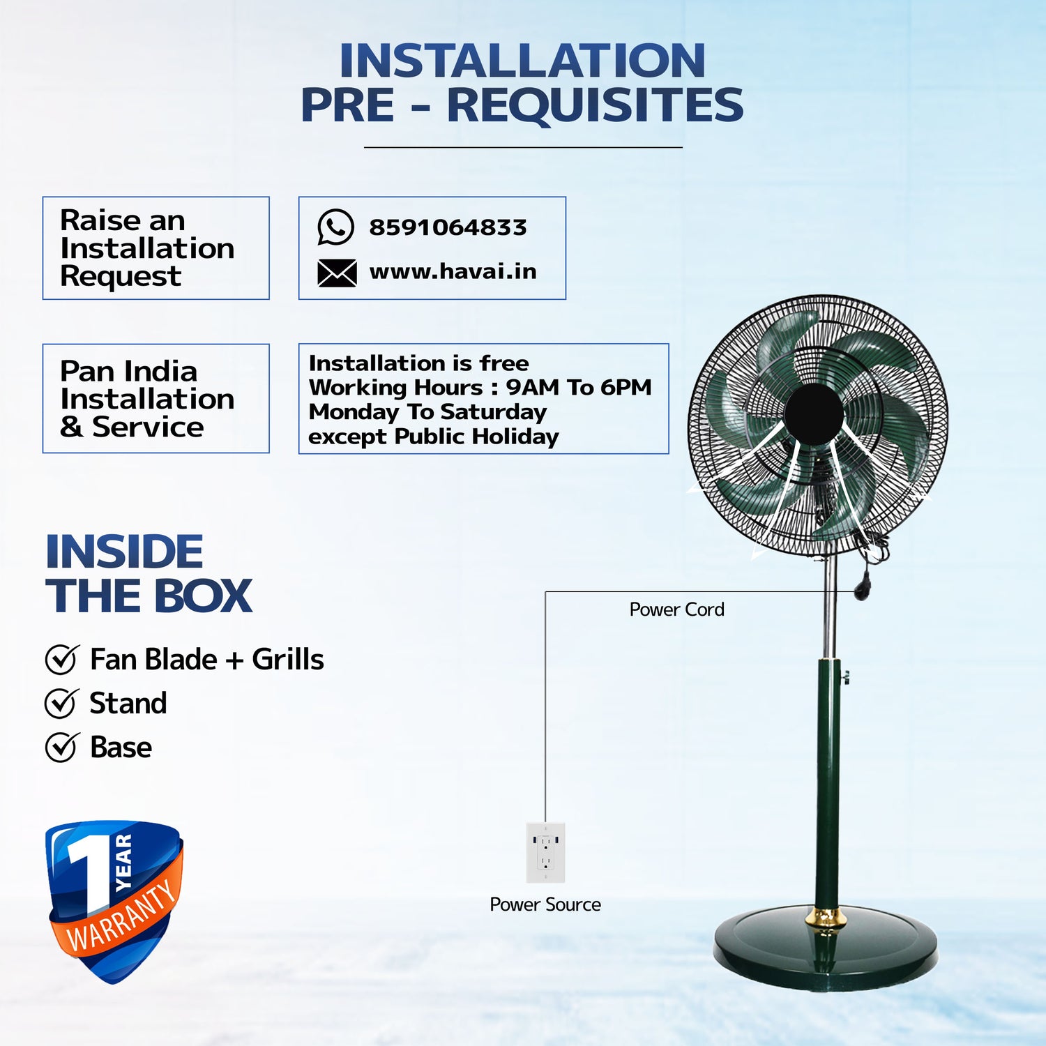 BLDC 18" Pedestal Fan, Soundless, 50% Savings On Electricity, High Velocity,For Commercial And Residential Use, Assembly Included , Green - Without Remote