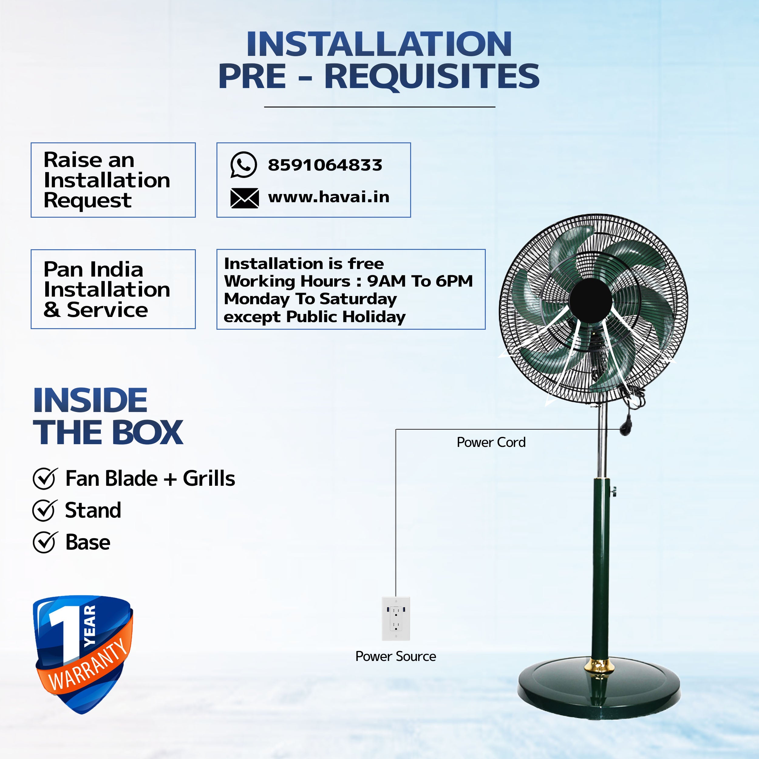 BLDC 18" Pedestal Fan, Soundless, 50% Savings On Electricity, High Velocity,For Commercial And Residential Use, Assembly Included , Green - Without Remote