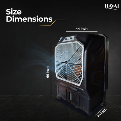 HAVAI Thunder 200 Tent Cooler | 30-Inch Heavy-Duty 3-Leaf Blade | 10,000 m³/hr Air Delivery | 175 Litre Water Tank | 550W Powerful Motor | Single-Phase Aluminium Winding Motor|1-Year Warranty)