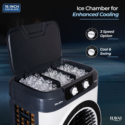 Havai Elite Pro 60 Desert Air Cooler, 60 L, 16-Inch Fan, 20 Ft Air Throw