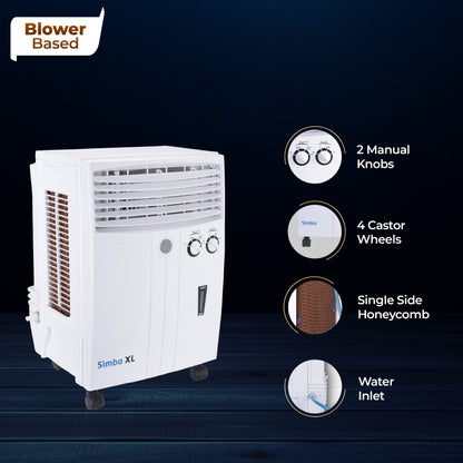 Simba XL Personal Cooler with Blower - 20L, White